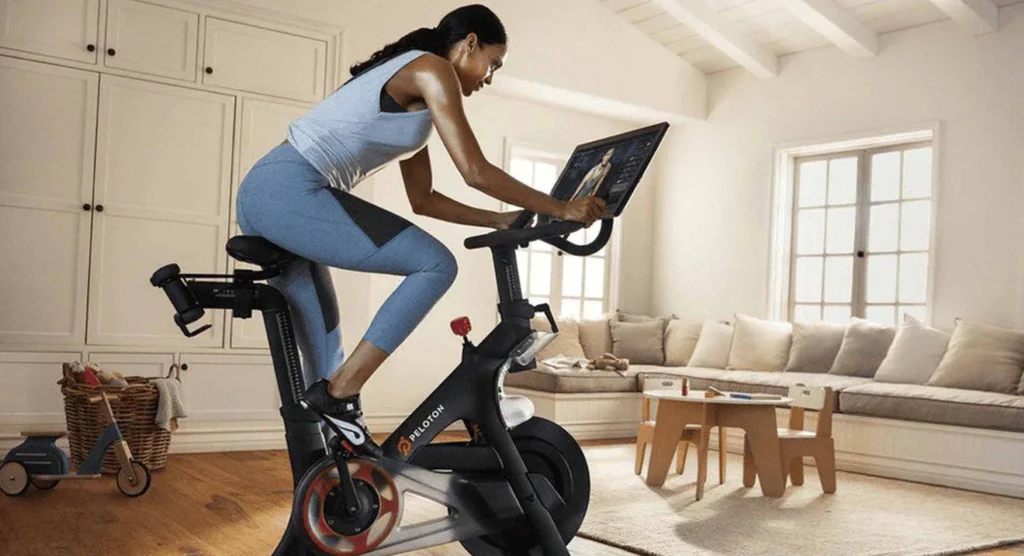 woman doing spinning