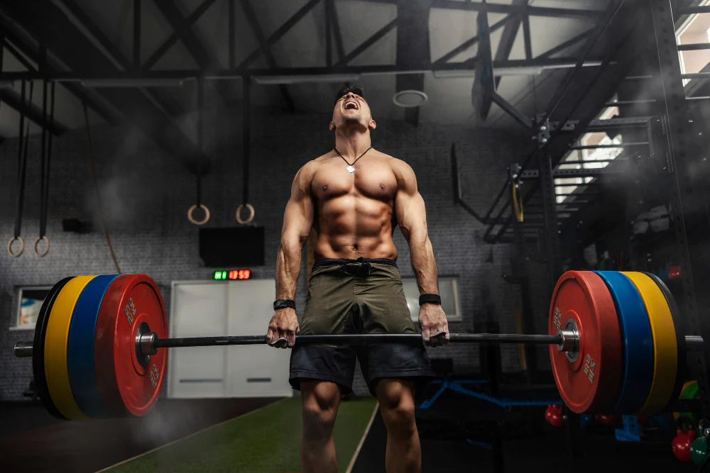 weightlifter doing WOD